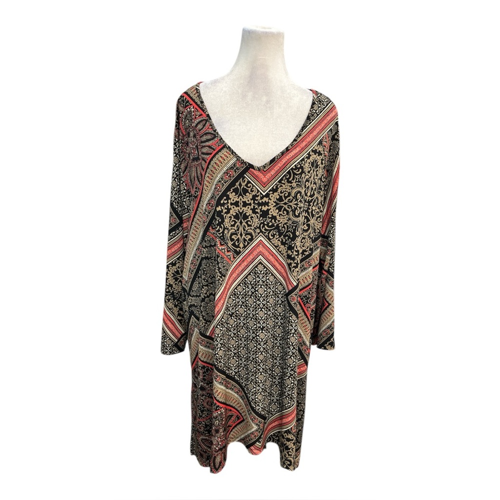 Catherines women’s tunic tops Blouse Plus Size 2XL Scoop Neck Long Sleeve